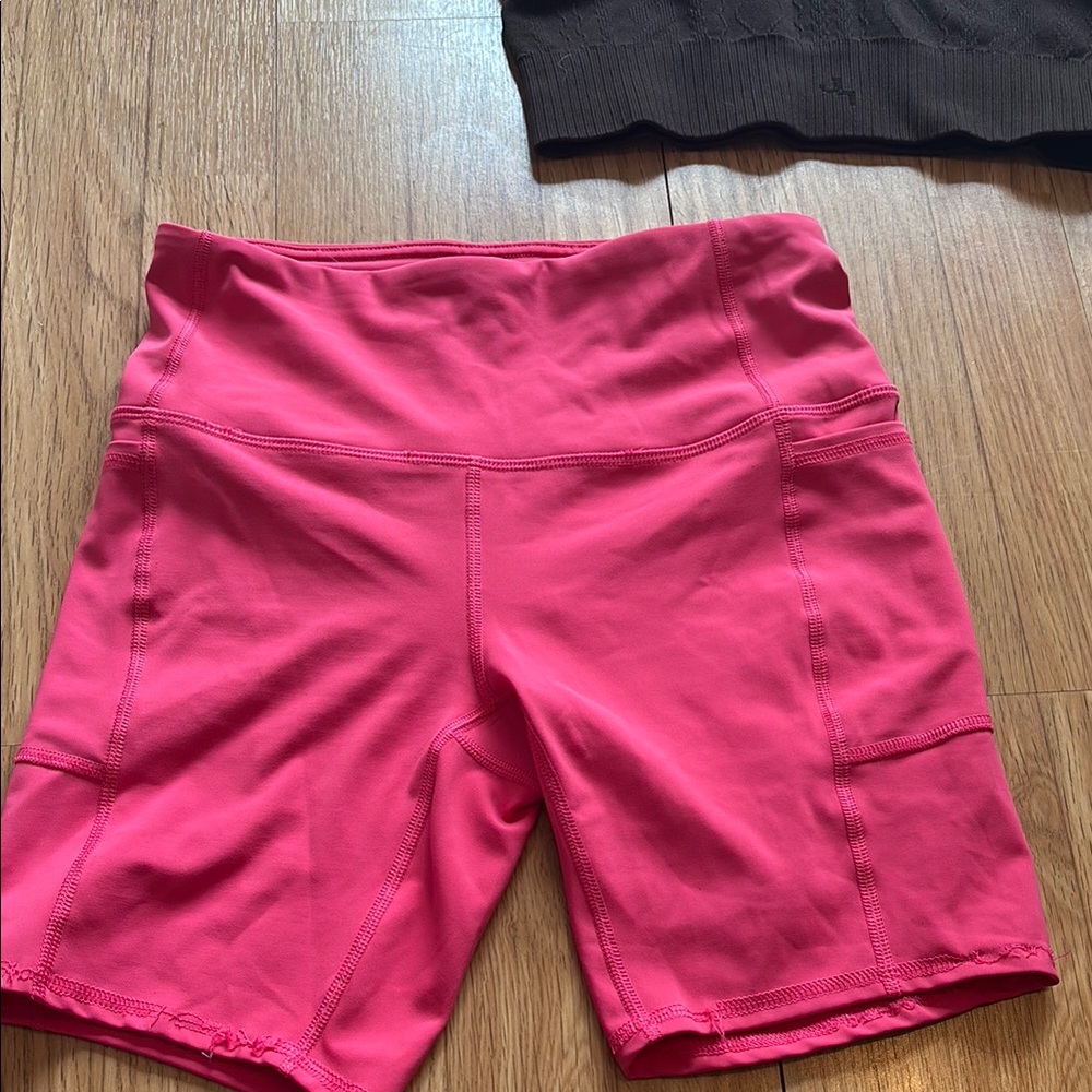 RBX Pink Bike Shorts High Waist Moisture-Wicking